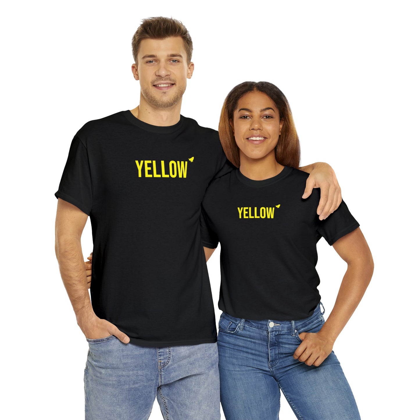 Yellow Energy Butterfly Cotton Tee