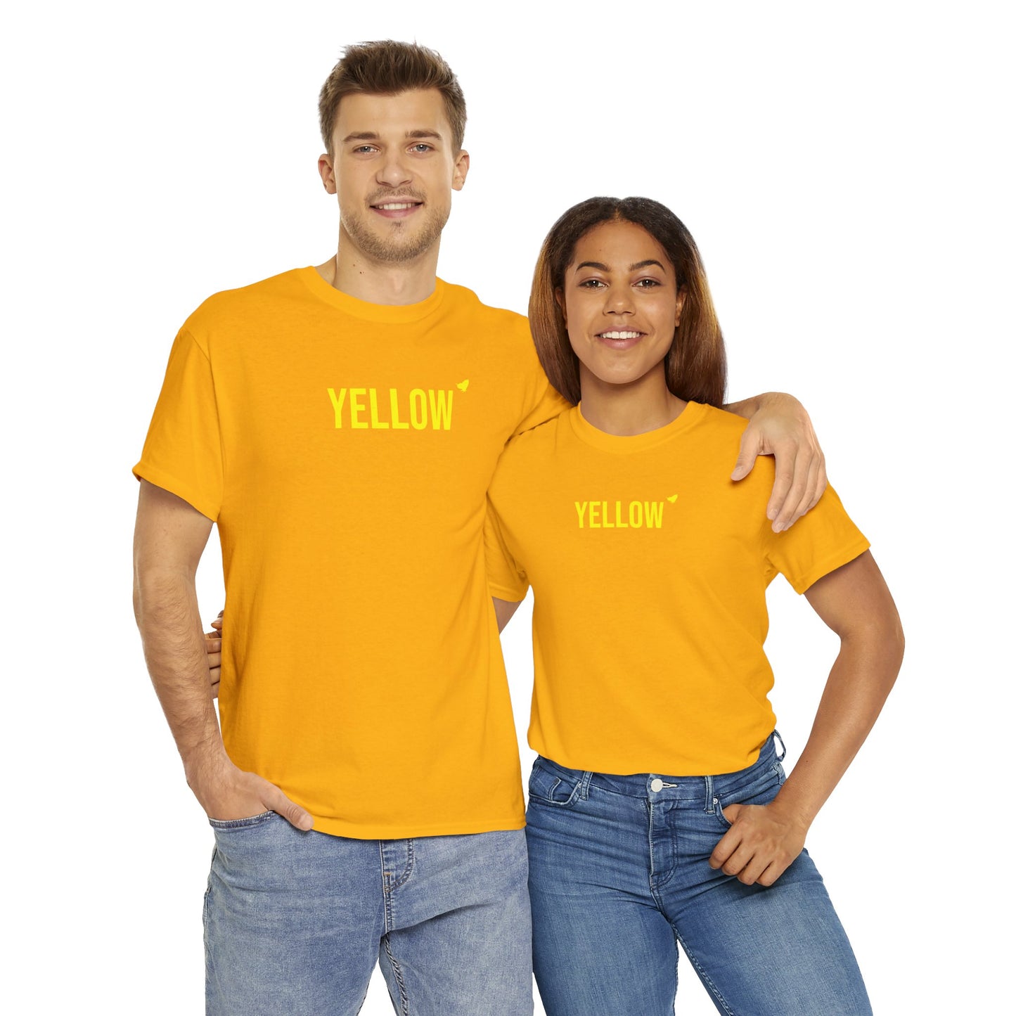 Yellow Energy Butterfly Cotton Tee