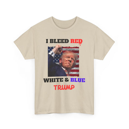 Trump I Bleed Red, White and Blue, Trump Fight for America Shirt, Trump Assassination Attempt Shirt, Trump Shooting Shirt, Donald Trump Rally Shooting, Trump Sweatshirt